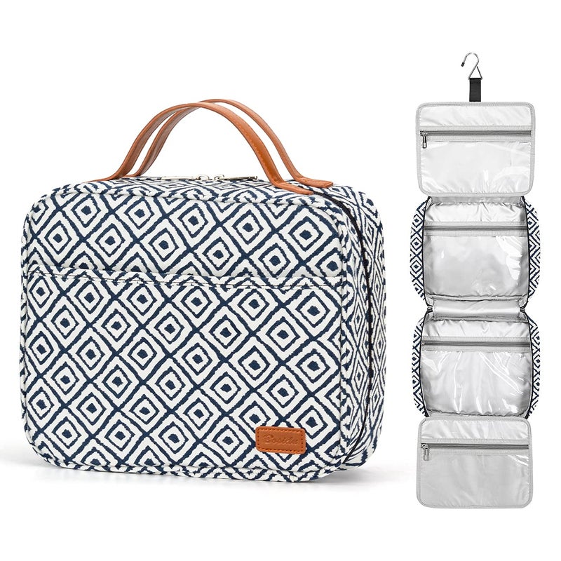 Bosidu Hanging Travel Toiletry Bag Large Capacity Cosmetic Travel Toiletry Organizer for Women with 4 Compartments  1 Sturdy Hook Perfect for Daily UseValentines Day
